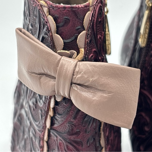 Cristofoli Maiara Heels Bootie Women's Size 6 US Leather Burgundy Gothic Style - Picture 7 of 12